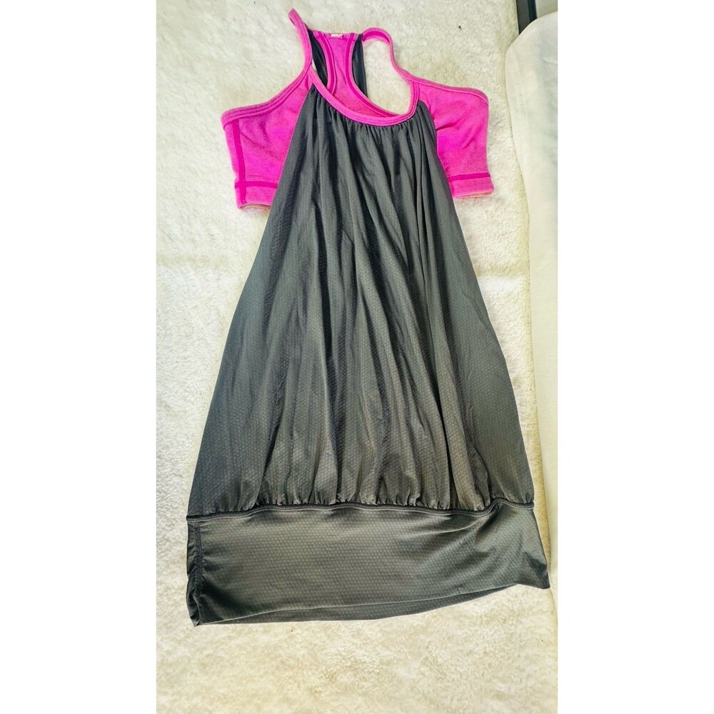 Lululemon No Limits Tank Size 4 Small Black And Hot Pink Athletic